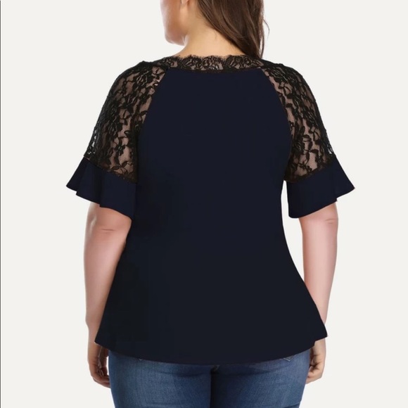 Plus size lace detail blouse - Picture 6 of 7